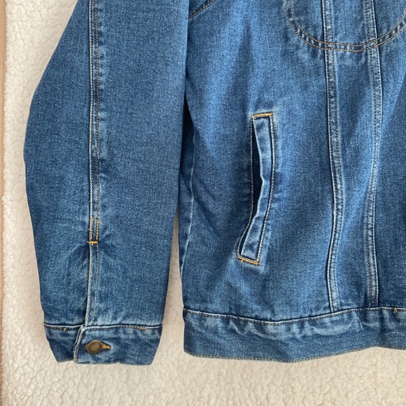 Lee Blue Denim Men’s XL Jacket NWT W/ Brown Corduroy Collar & Fleece Lining - Picture 11 of 16